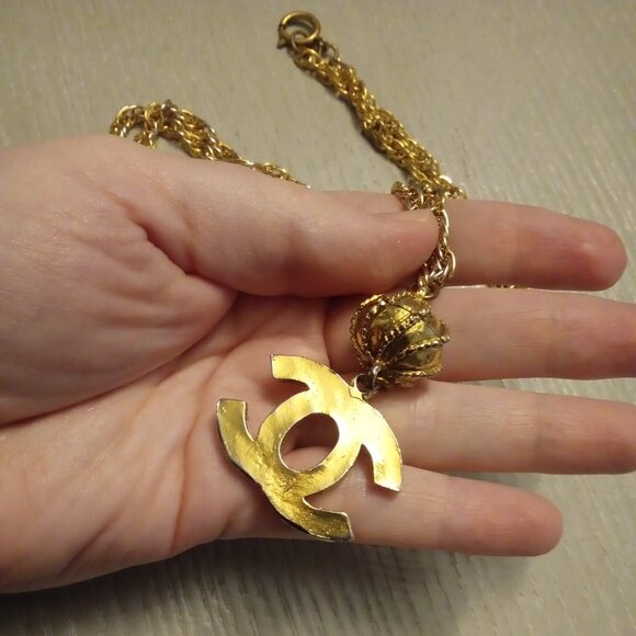 🚨SOLD🚨🩷✨Chanel Vintage Necklace Interlocking Strass/Crystal Necklace - Picture 12 of 16